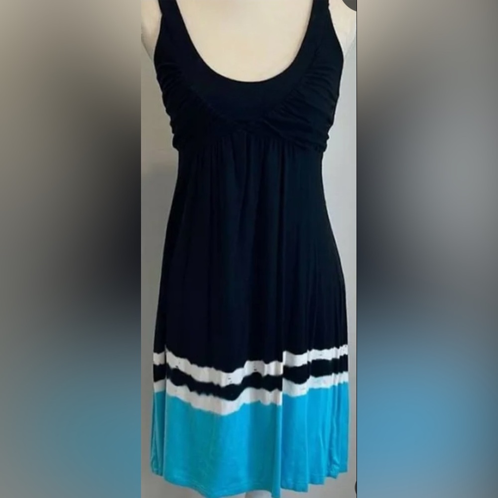 Boston Proper X Green Dragon Blue Dip-Dye Day Dress Size XL